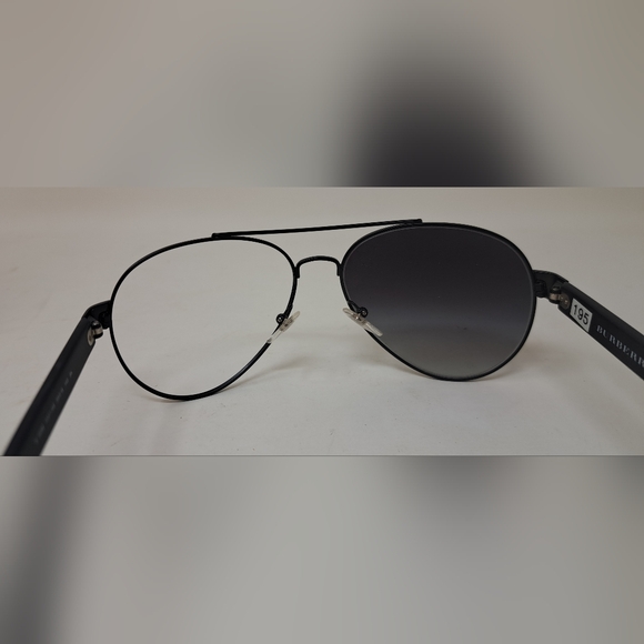 Burberry Men's Aviator Sunglasses Frames Only Pilot Black Metal B3086 59-15-140 - Picture 10 of 15